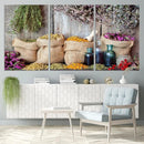 Spices and Herbs Canvas Wall Art Farmhouse Rustic Kitchen