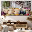 Spices and Herbs Canvas Wall Art Farmhouse Rustic Kitchen
