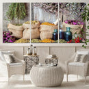 Spices and Herbs Canvas Wall Art Farmhouse Rustic Kitchen