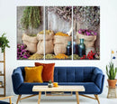 Spices and Herbs Canvas Wall Art Farmhouse Rustic Kitchen