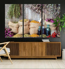Spices and Herbs Canvas Wall Art Farmhouse Rustic Kitchen