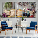 Spices and Herbs Canvas Wall Art Farmhouse Rustic Kitchen