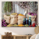 Spices and Herbs Canvas Wall Art Farmhouse Rustic Kitchen