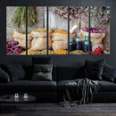 Spices and Herbs Canvas Wall Art Farmhouse Rustic Kitchen