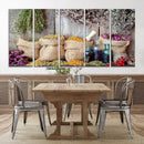 Spices and Herbs Canvas Wall Art Farmhouse Rustic Kitchen