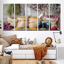 Spices and Herbs Canvas Wall Art Farmhouse Rustic Kitchen