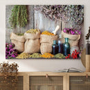 Spices and Herbs Canvas Wall Art Farmhouse Rustic Kitchen