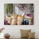 Spices and Herbs Canvas Wall Art Farmhouse Rustic Kitchen