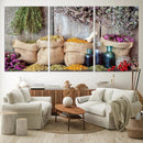 Spices and Herbs Canvas Wall Art Farmhouse Rustic Kitchen