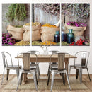 Spices and Herbs Canvas Wall Art Farmhouse Rustic Kitchen