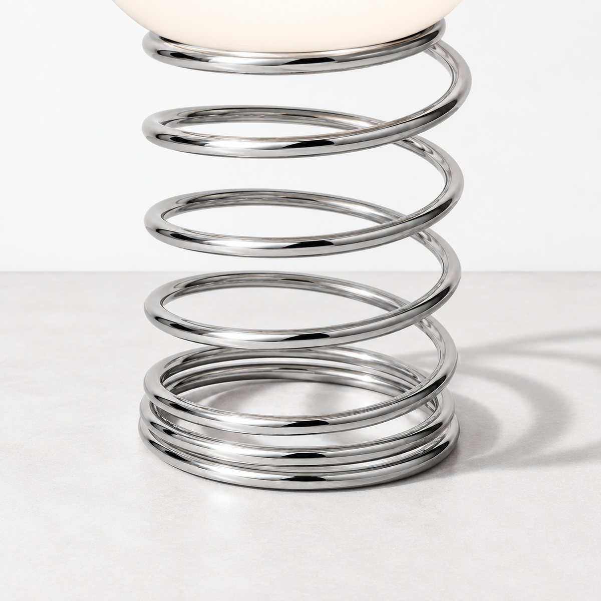 Spiral Spring Table Lamp, close-up of the surface