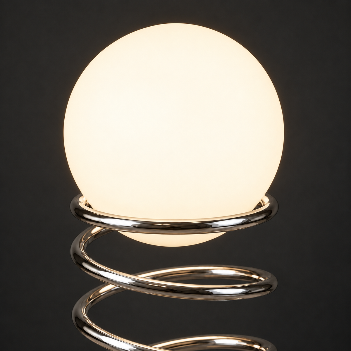 Spiral Spring Table Lamp, close-up of the surface