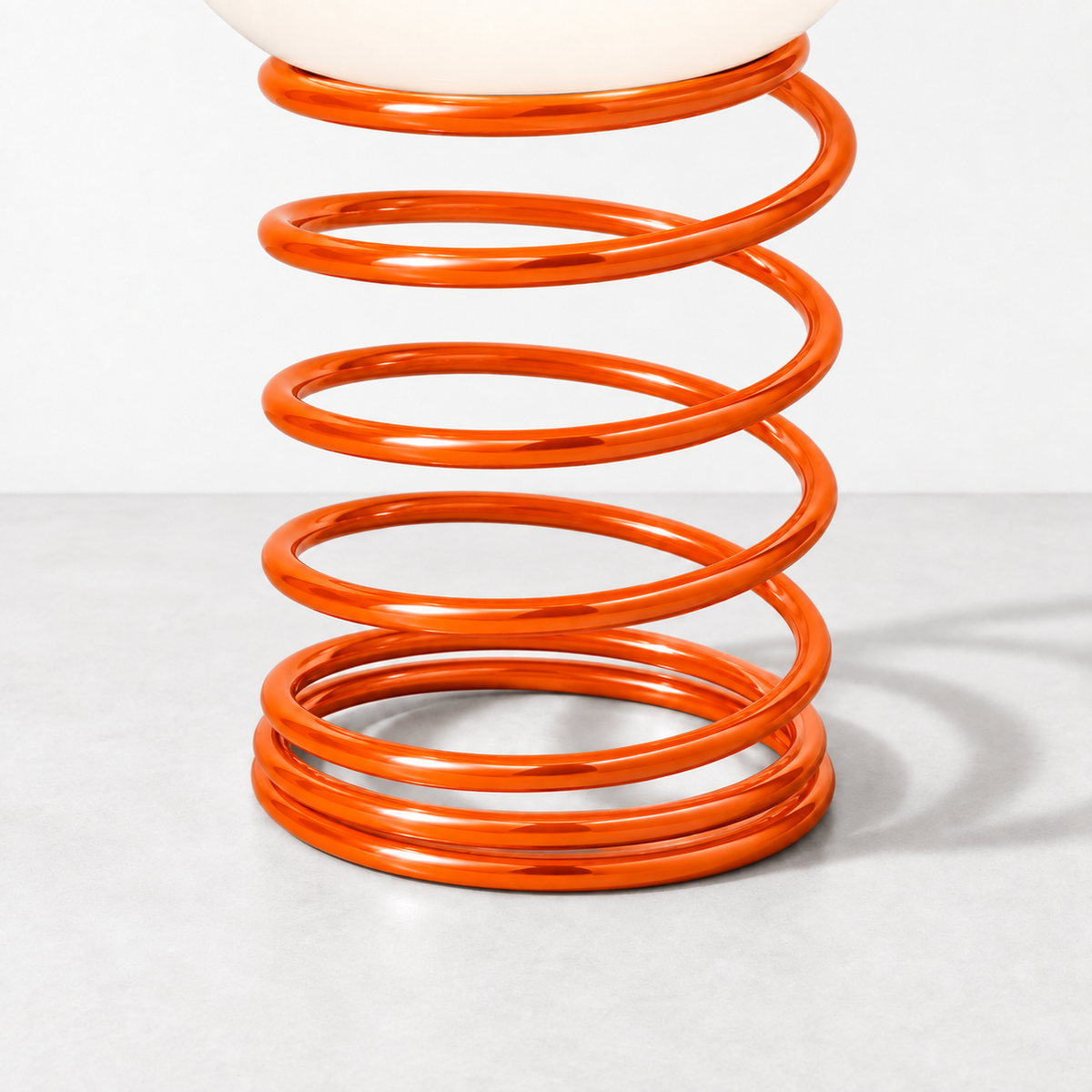 Spiral Spring Table Lamp, close-up of the surface