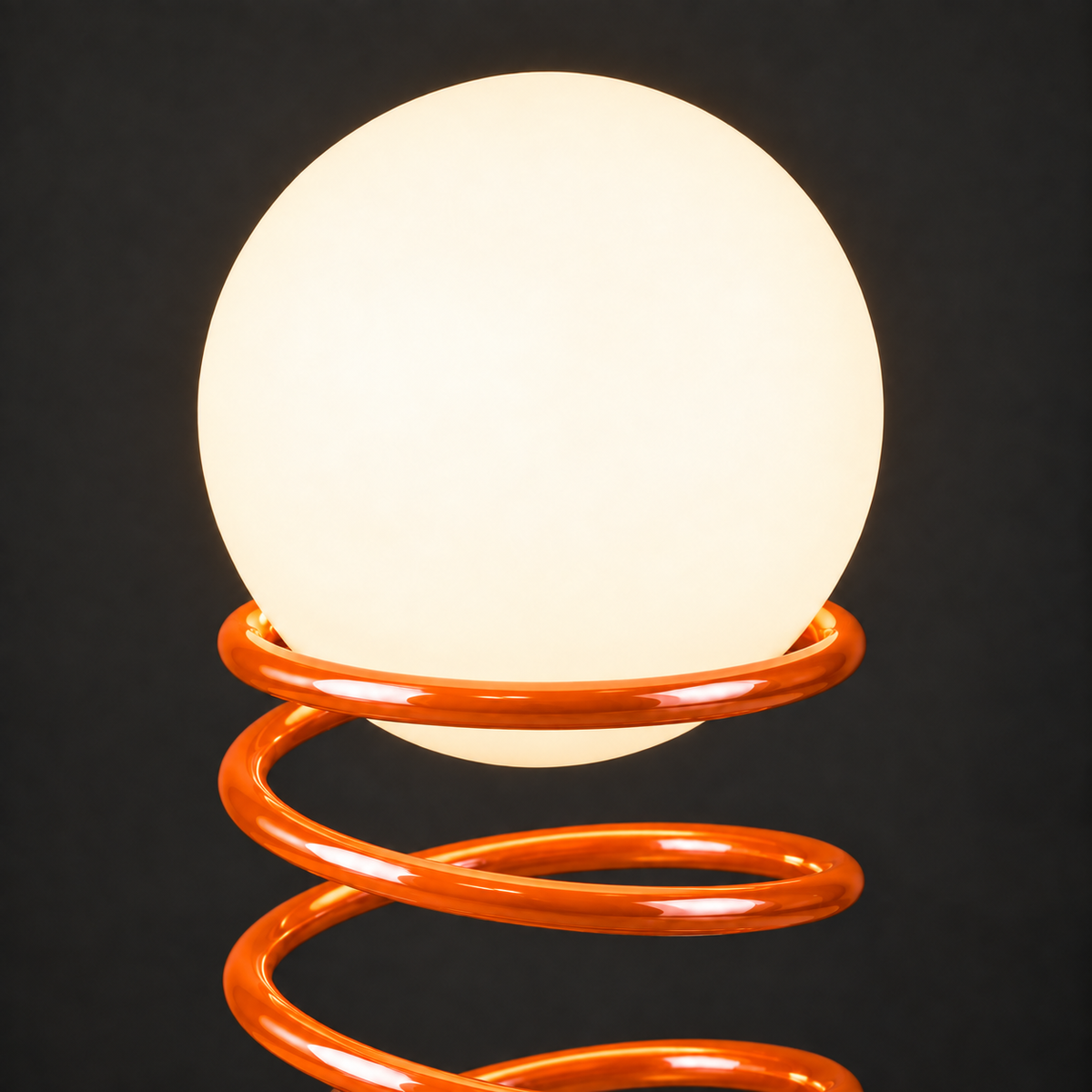 Spiral Spring Table Lamp, close-up of the surface