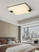 Arle Square Alabaster Black Ceiling Lamp