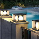 Square Courtyard Eclipse Cube Outdoor Lamp
