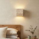 Square Rectangular Travertine Wall Lamp
