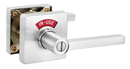 Square Privacy Indicator Door Lock Solstice Lever in Satin Chrome