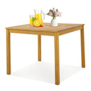 Square Acacia Wood Outdoor Dining Table with Umbrella Hole by LJGDeals