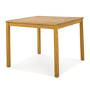 Square Acacia Wood Outdoor Dining Table with Umbrella Hole by LJGDeals