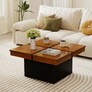 Square Coffee Table Mid Century Modern Center Table-Walnut by LJGDeals