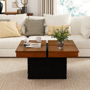 Square Coffee Table Mid Century Modern Center Table-Walnut by LJGDeals