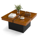 Square Coffee Table Mid Century Modern Center Table-Walnut by LJGDeals