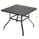37 Inch Square Patio Dining Table with Umbrella Pole Hole by DirectDeals