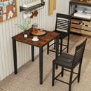 Square Dining Table with Solid Wood Frame for 4-Person by LJGDeals