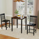 Square Dining Table with Solid Wood Frame for 4-Person by LJGDeals