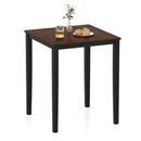 Square Dining Table with Solid Wood Frame for 4-Person by LJGDeals