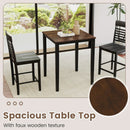 Square Dining Table with Solid Wood Frame for 4-Person by LJGDeals