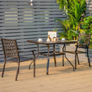 37 Inch Square Patio Dining Table with Umbrella Pole Hole by LJGDeals