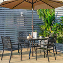 37 Inch Square Patio Dining Table with Umbrella Pole Hole by DirectDeals