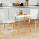 Square Dining Table with Adjustable Foot Pads for Dining Room Kitchen-White by LJGDeals