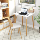 Square Dining Table with Adjustable Foot Pads for Dining Room Kitchen-White by LJGDeals