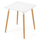 Square Dining Table with Adjustable Foot Pads for Dining Room Kitchen-White by LJGDeals