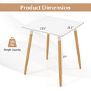 Square Dining Table with Adjustable Foot Pads for Dining Room Kitchen-White by LJGDeals