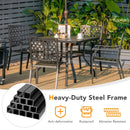 37 Inch Square Patio Dining Table with Umbrella Pole Hole by LJGDeals