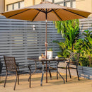 37 Inch Square Patio Dining Table with Umbrella Pole Hole by DirectDeals