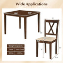 Square Kitchen Table and 4 Armless Chairs Set for 4 by LJGDeals