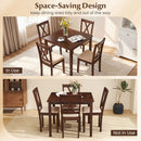 Square Kitchen Table and 4 Armless Chairs Set for 4 by DirectDeals