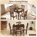 Square Kitchen Table and 4 Armless Chairs Set for 4 by LJGDeals
