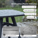 Square Outdoor Dining Table All-Weather Plastic Patio Bistro Table for 4 by LJGDeals