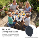 Square Outdoor Dining Table All-Weather Plastic Patio Bistro Table for 4 by LJGDeals