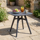 Square Outdoor Dining Table All-Weather Plastic Patio Bistro Table for 4 by LJGDeals