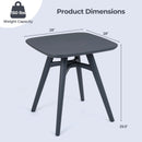 Square Outdoor Dining Table All-Weather Plastic Patio Bistro Table for 4 by DirectDeals