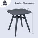 Square Outdoor Dining Table All-Weather Plastic Patio Bistro Table for 4 by LJGDeals