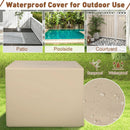 34.5 Inch Square Propane Gas Fire Pit Table with Lava Rock and PVC Cover-Gray by LJGDeals