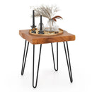 Square Reclaimed Recycled Indonesia Teak Wood End Table by LJGDeals